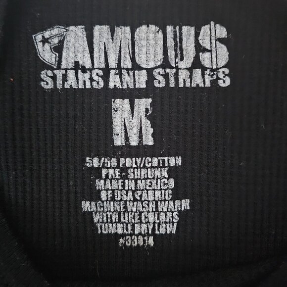 Famous Stars And Straps Men's Streetwear Black Long Sleeve Shirt Size Medium - Picture 6 of 9